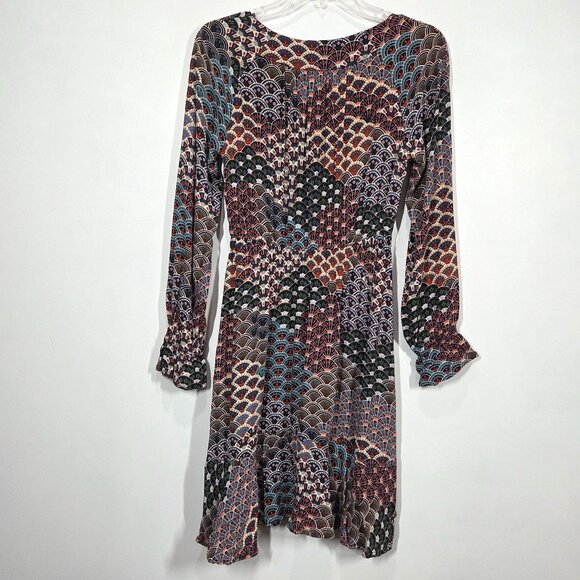 Anthropologie Maeve Dress Womens Small Monaco Scallop Trim Boho Skater - Picture 5 of 9